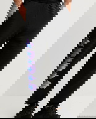 adidas Performance pantaloni de trening din bumbac PRIDE culoarea negru, cu imprimeu, JL7626