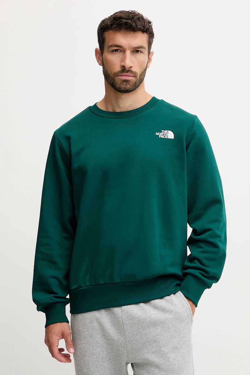 The North Face bluză Simple Dome culoarea verde, cu imprimeu, NF0A89FB1KI1