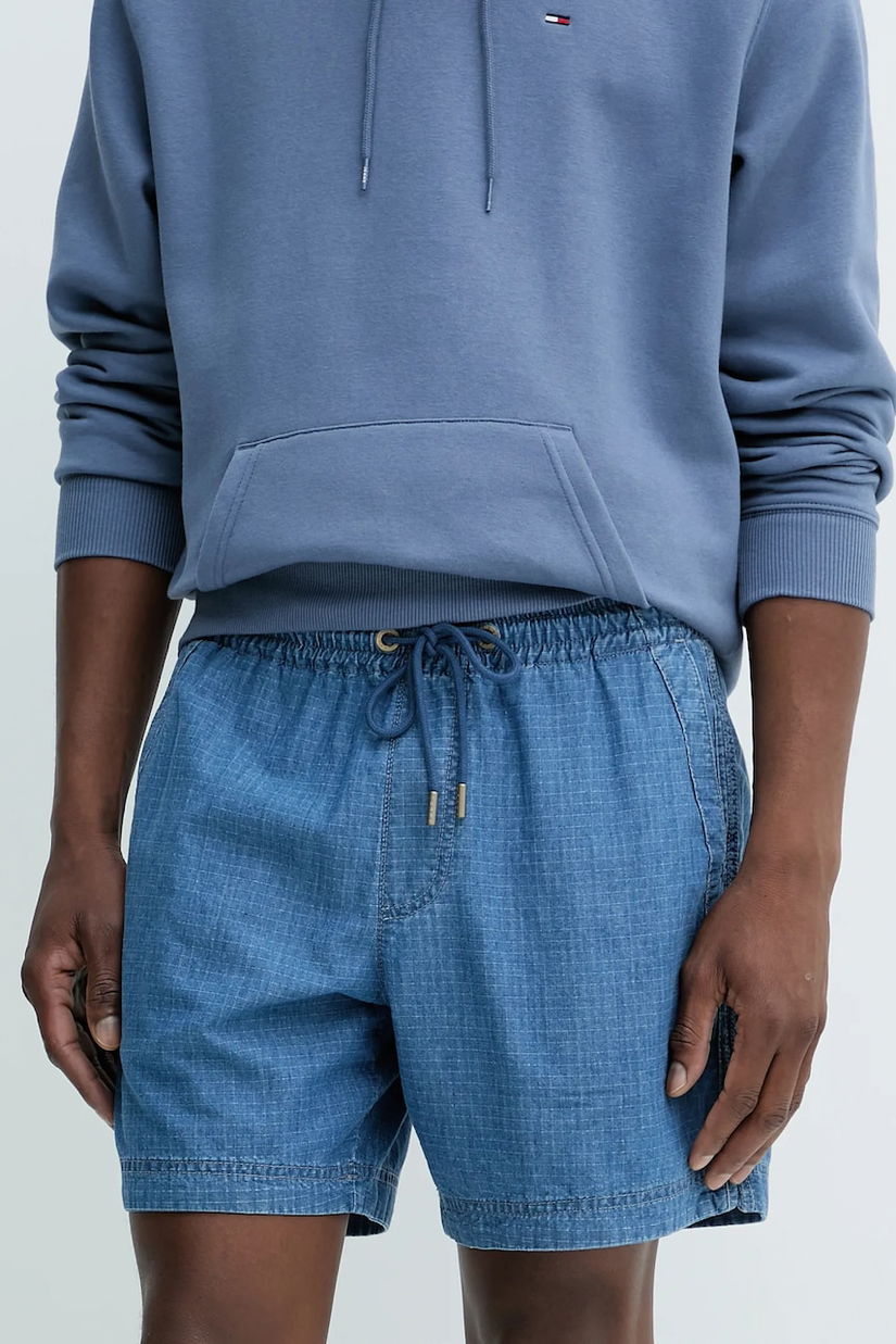 Tommy Jeans pantaloni scurți din bumbac culoarea bleumarin, DM0DM21245