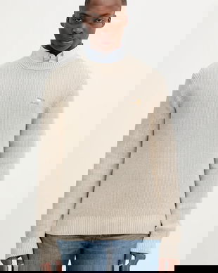 Tommy Jeans pulover de bumbac culoarea bej, DM0DM21652