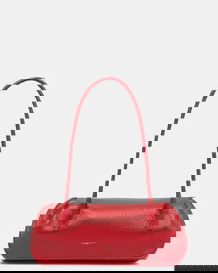 Yuzefi poșetă de piele OYSTER culoarea rosu, YUZPF25-HB-OYSB-L060