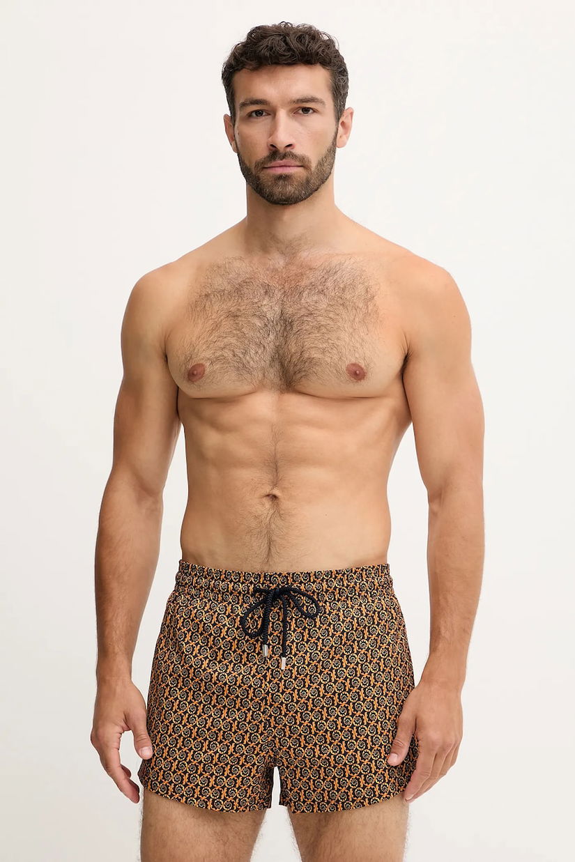 Vilebrequin pantaloni scurți de baie MANTA culoarea portocaliu, MTACF524