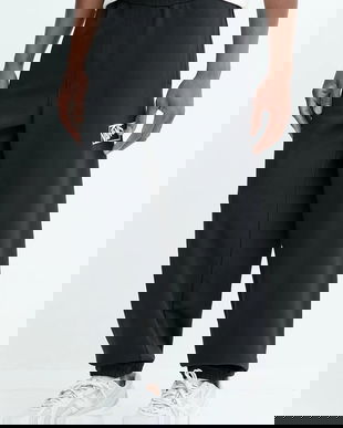 Vans pantaloni de trening din bumbac culoarea negru, cu imprimeu, VN000RAXBLK1