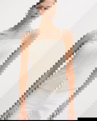 Dkny bluză culoarea bej, UD5JS043