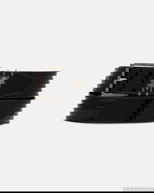 Kurt Geiger London curea de piele SHOREDITCH culoarea negru, 783009309