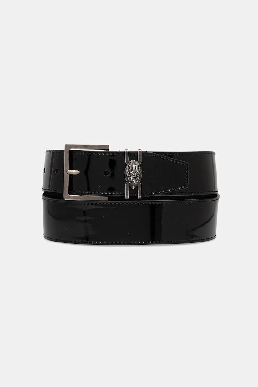 Kurt Geiger London curea de piele SHOREDITCH culoarea negru, 783009309