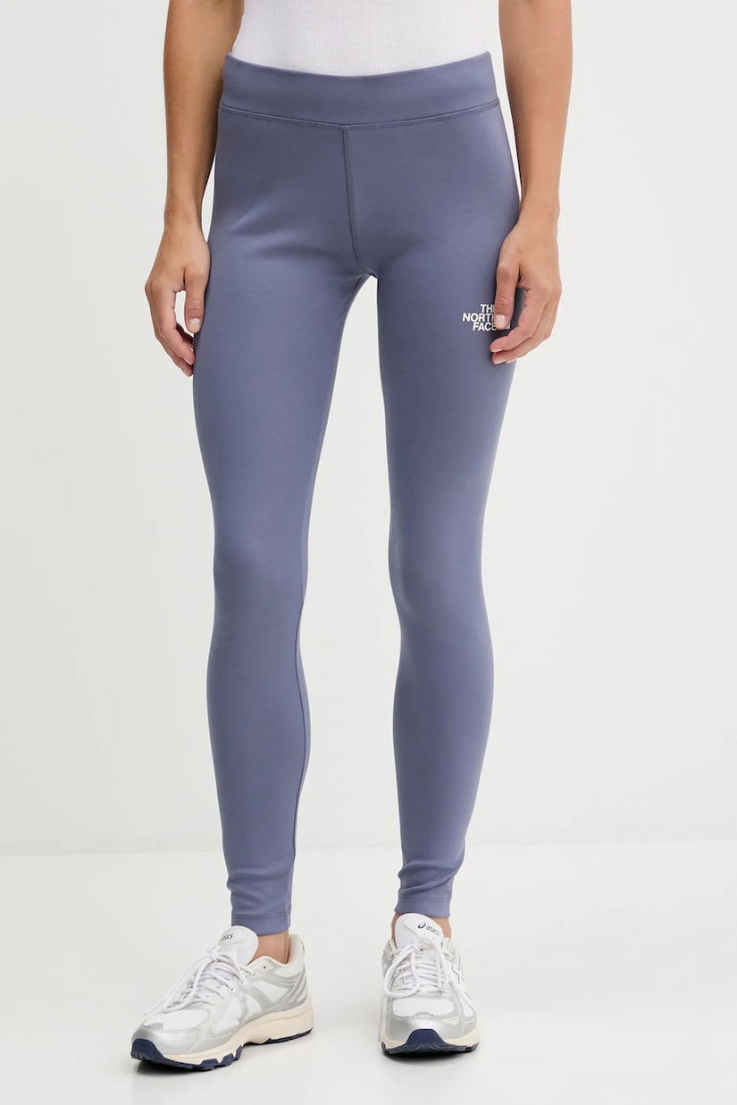The North Face colanți Simple Dome culoarea violet, cu imprimeu, NF0A8C1XBTR1
