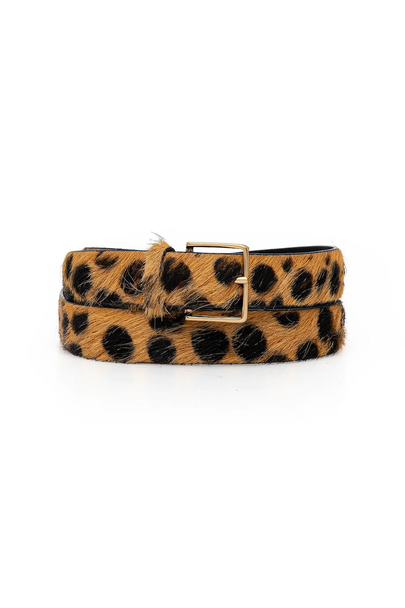 Forte Forte curea de piele culoarea bej, 14221.my.belt