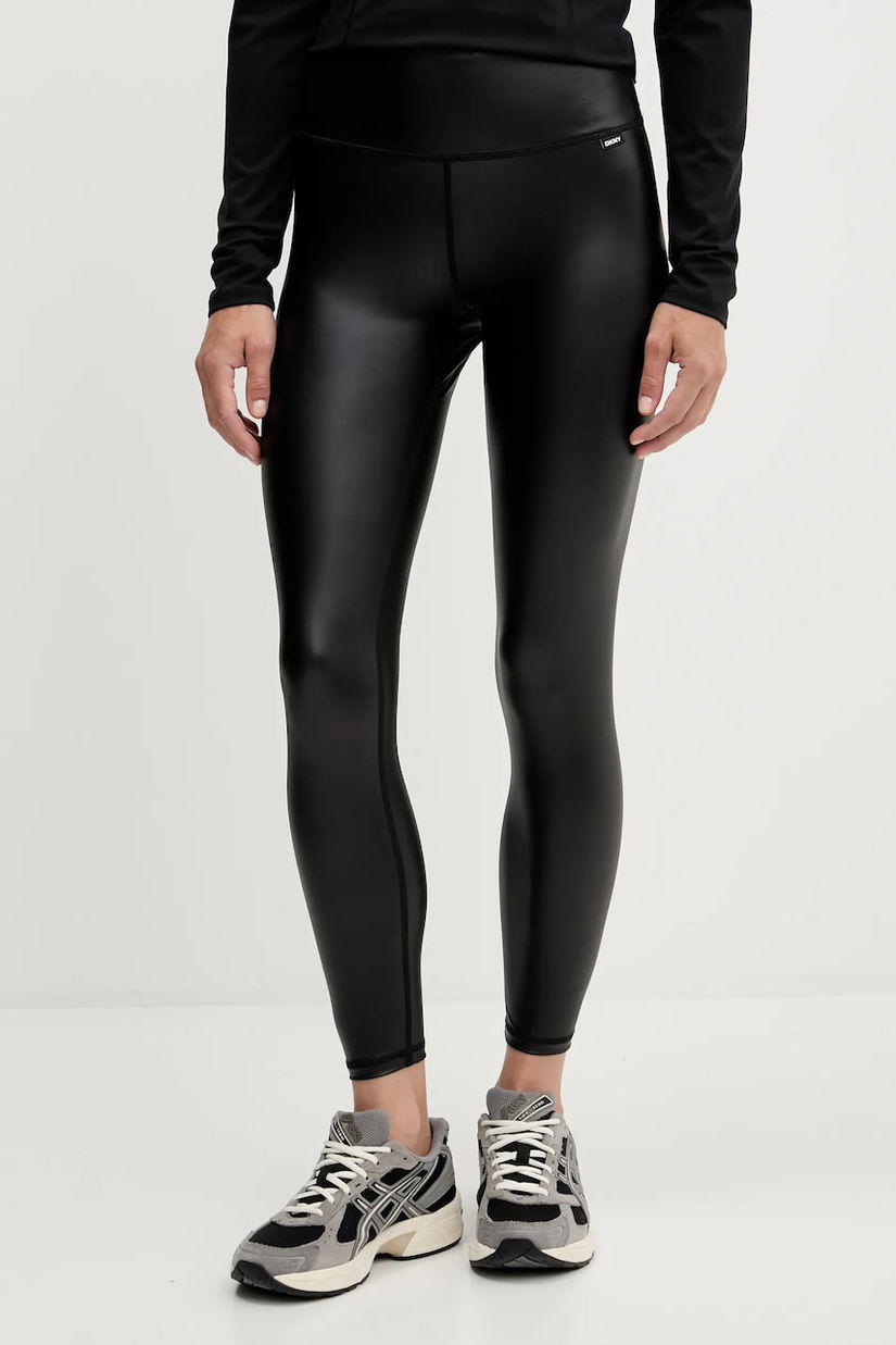 Dkny colanți culoarea negru, uni, DP5P2096
