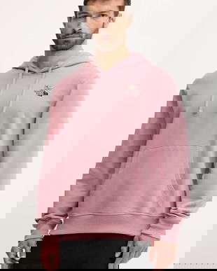 The North Face hanorac de bumbac Flowe Dome culoarea roz, cu glugă, cu imprimeu, NF0A8EGZHCS1