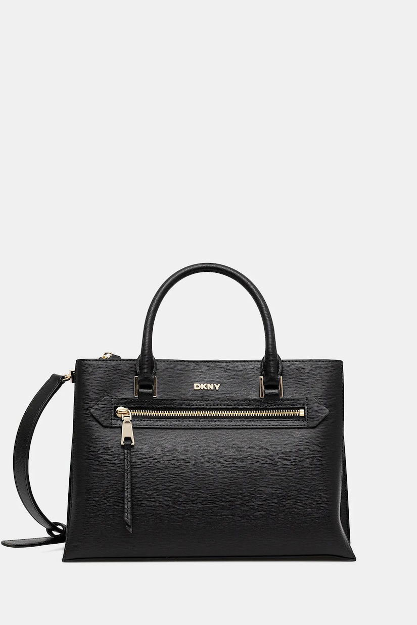 Dkny poșetă de piele culoarea negru, R52D3K46