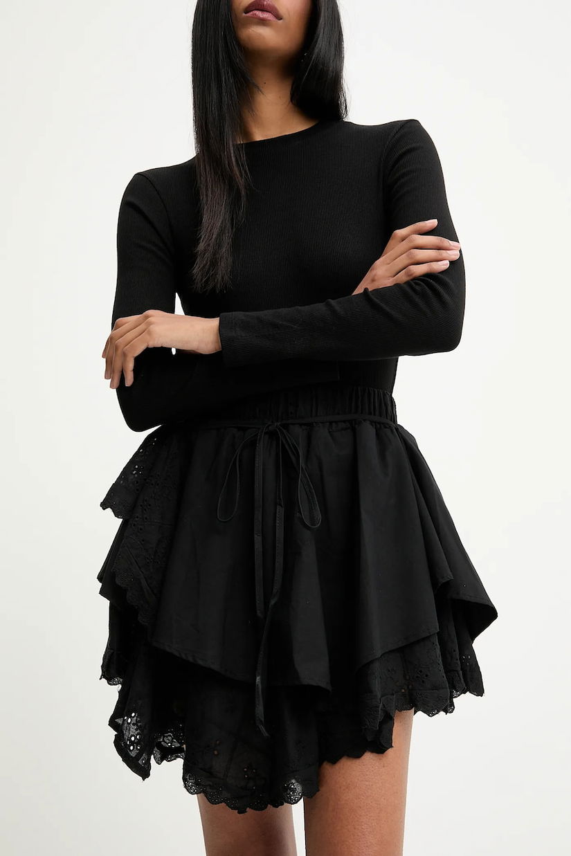 Answear.LAB fusta culoarea negru, mini, evazati