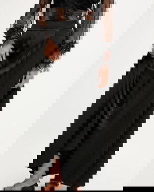 Answear.LAB fusta culoarea negru, maxi, evazati