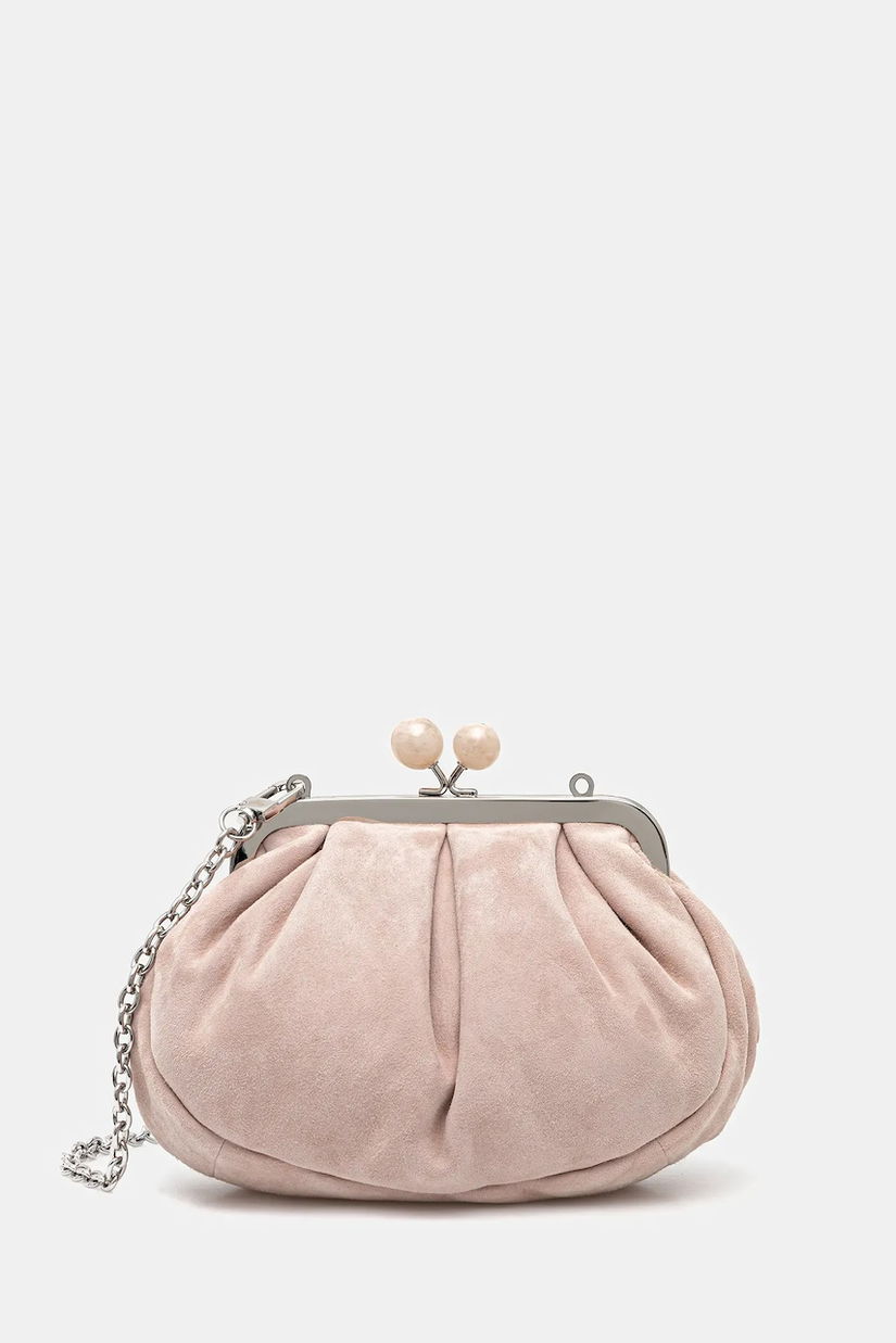 Weekend Max Mara geantă piele VALOIS culoarea roz, 2525516164600