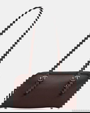 Coach poșetă de piele Glovetanned leather swing culoarea negru, CM565