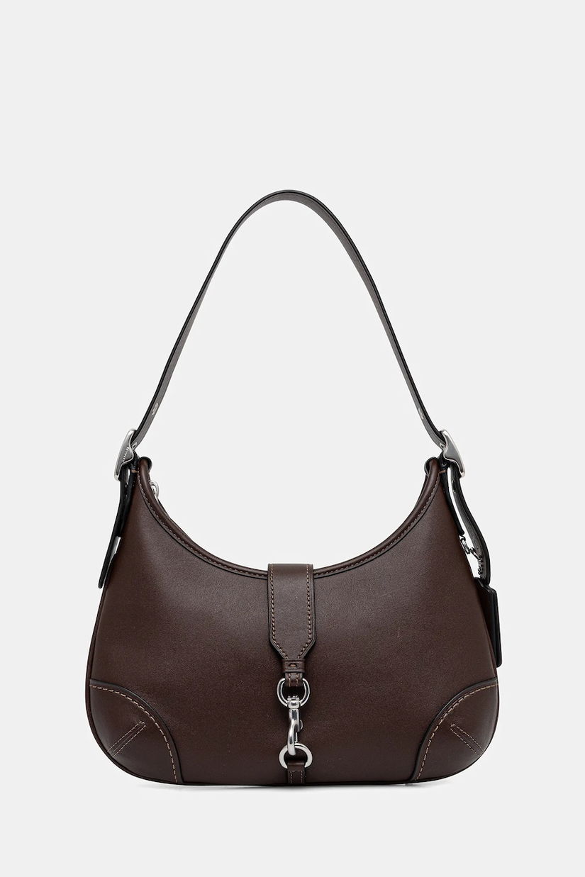 Coach poșetă de piele Hamptons culoarea negru, CW642