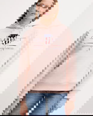 Gant bluză culoarea albastru marin, cu glugă, cu imprimeu, 4200276