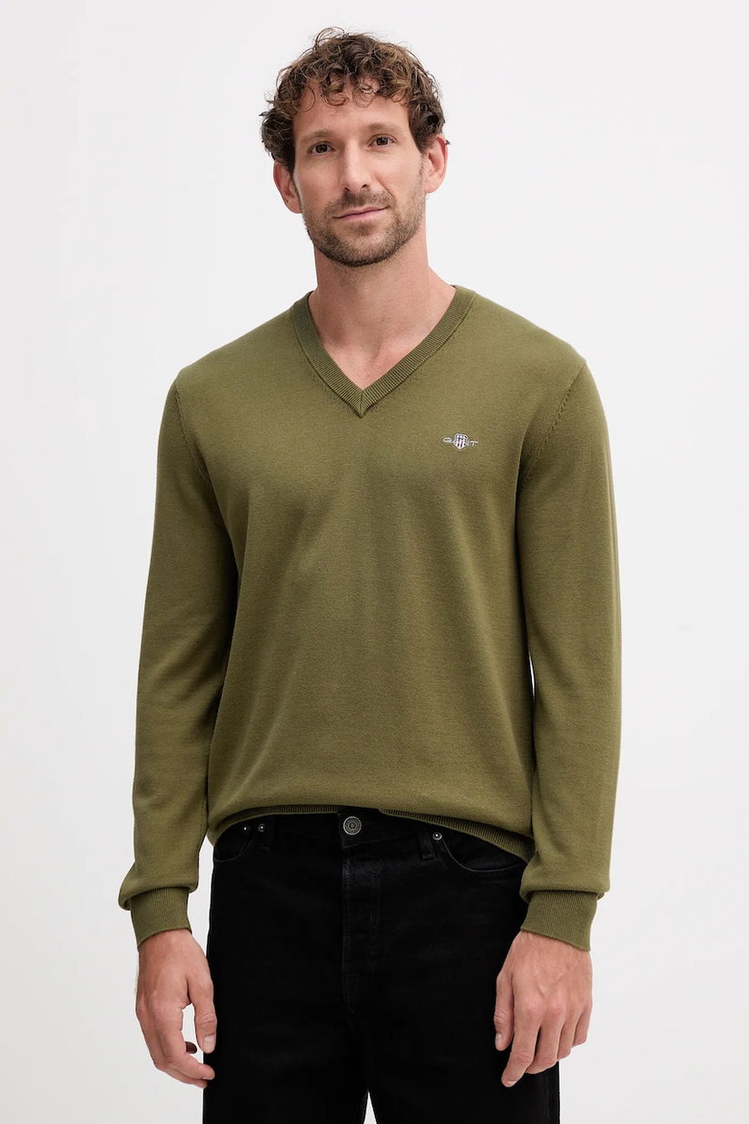Gant pulover de bumbac culoarea negru, light, 8030562