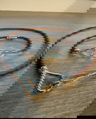 SET MODEL HERMES DEOSEBIT PIELE SI METAL ARGINTAT