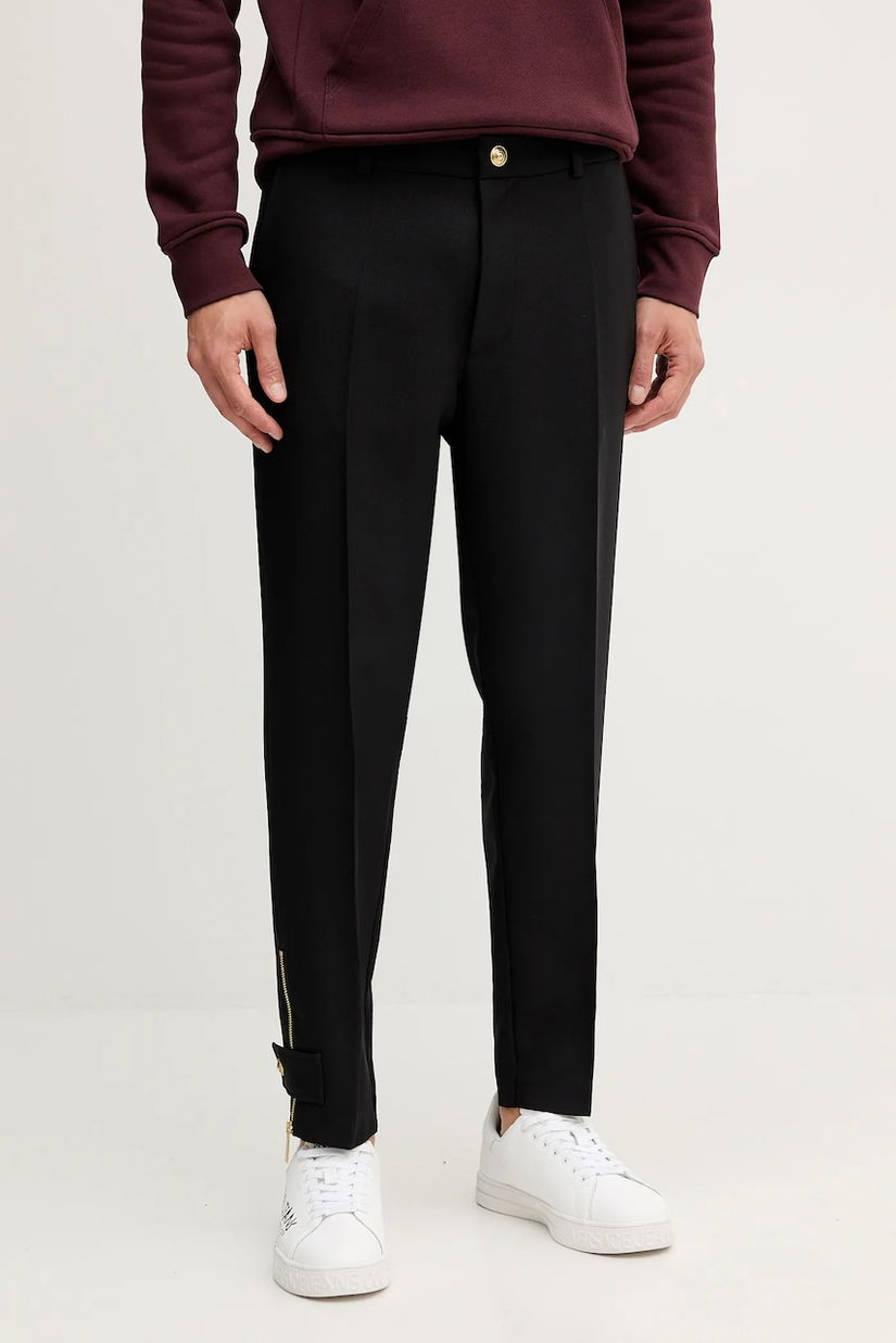 Versace Jeans Couture pantaloni culoarea negru, drept, 79GAA128 N0136