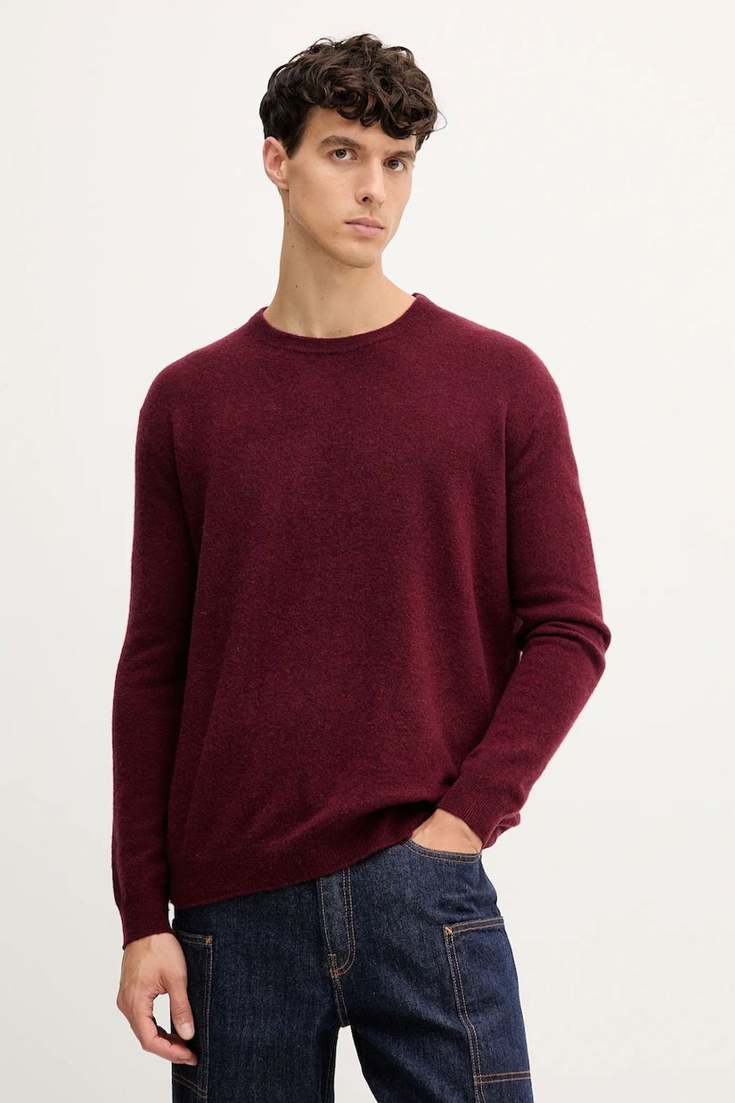 American Vintage pulover de lână culoarea bordo, MRAX18A