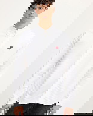 Kenzo cămașă din bumbac culoarea alb, cu guler clasic, regular, FF65CH4109LO