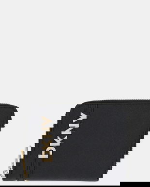 Dkny portofel de piele culoarea negru, R521KM25