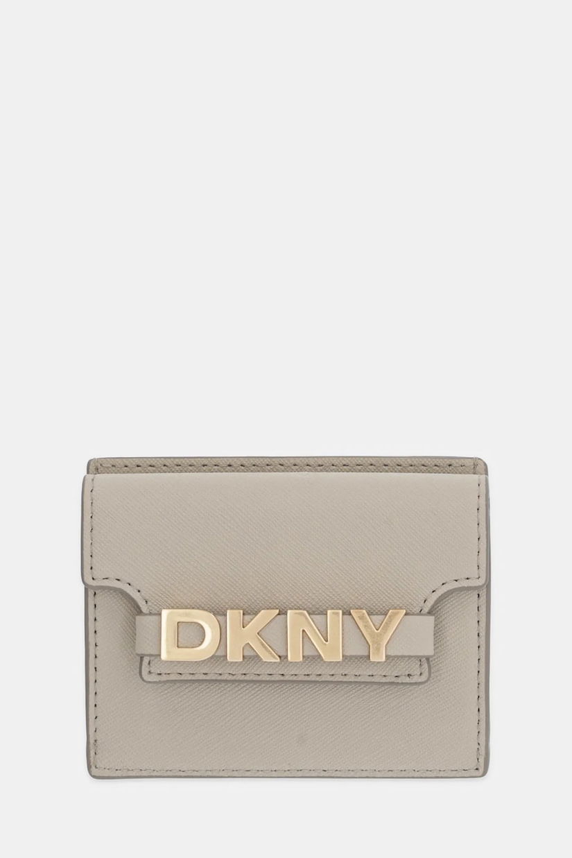 Dkny portofel de piele culoarea bej, R52ZKM22