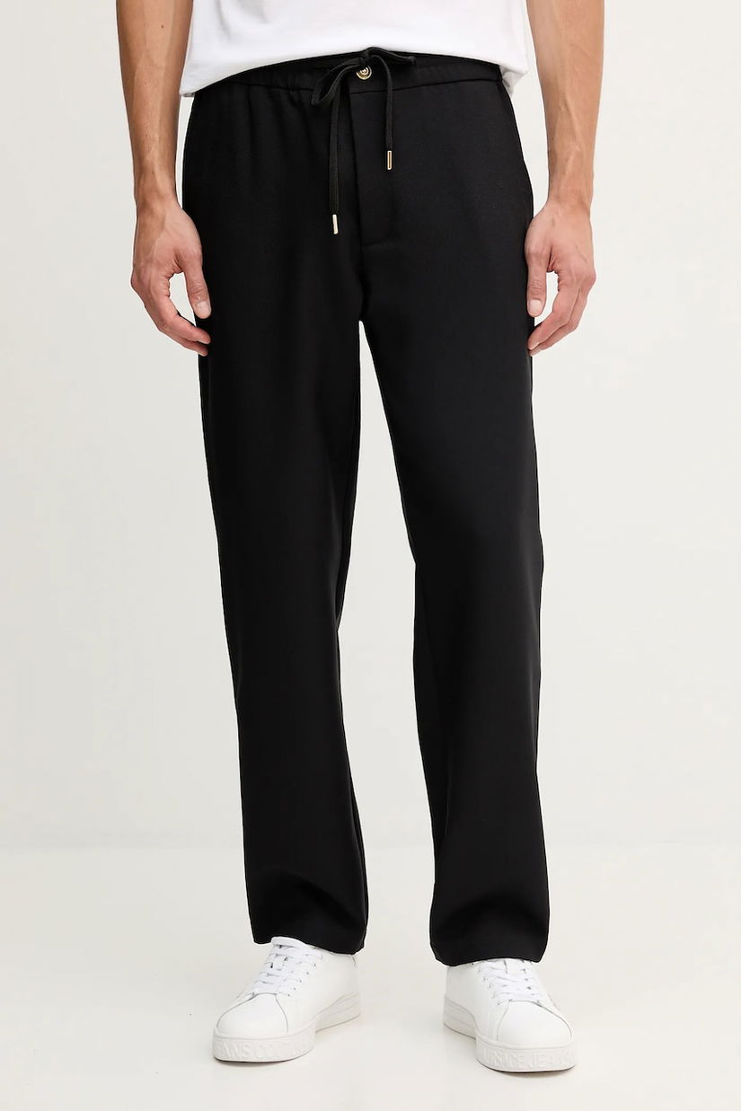 Versace Jeans Couture pantaloni culoarea negru, drept, 79GAA100 N0136