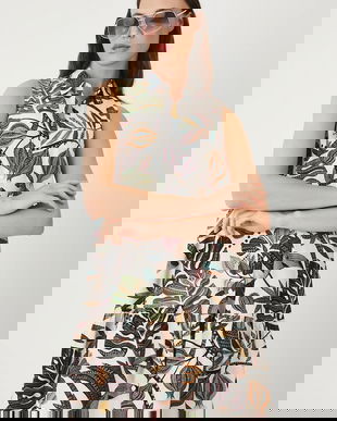 Medicine rochie culoarea bej, midi, oversize