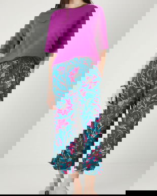 Medicine pantaloni culoarea verde, lat, high waist