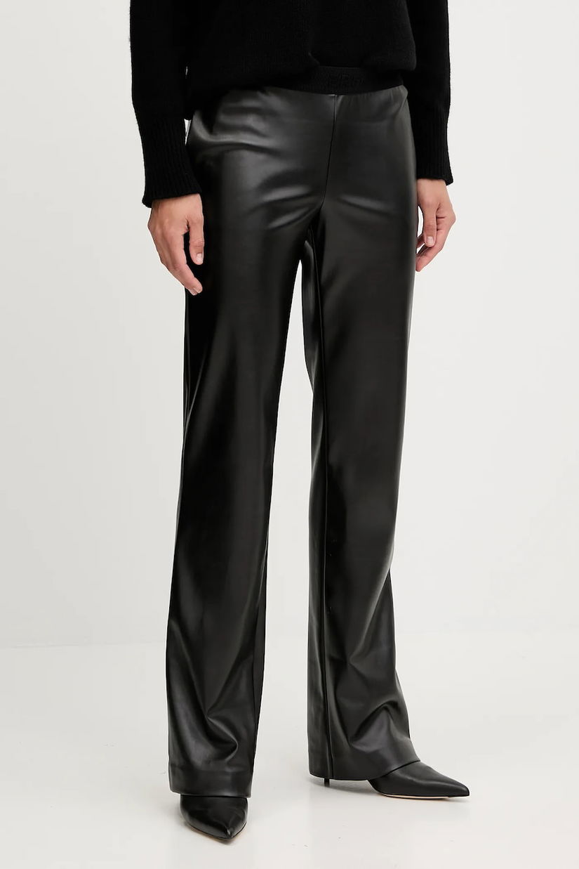 Ermanno Scervino pantaloni culoarea negru, drept, medium waist, 57TP037E5B