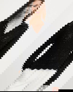 Fracomina pulover culoarea negru, călduros, FS25WT7032K53801