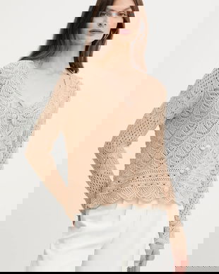 Fracomina cardigan culoarea bej, călduros, FS25WT8016K53801