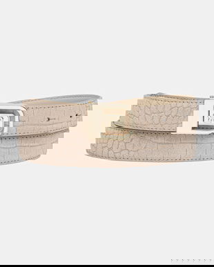 BOSS curea de piele cu două fețe culoarea bej, 50548525