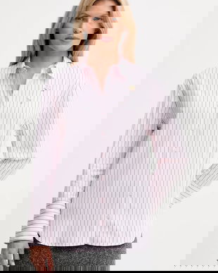 Kenzo cămașă din bumbac culoarea roz, cu guler clasic, relaxed, FF62CH2549LU