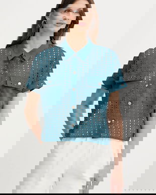 Morgan cămașă culoarea verde, cu guler clasic, relaxed, CITILI