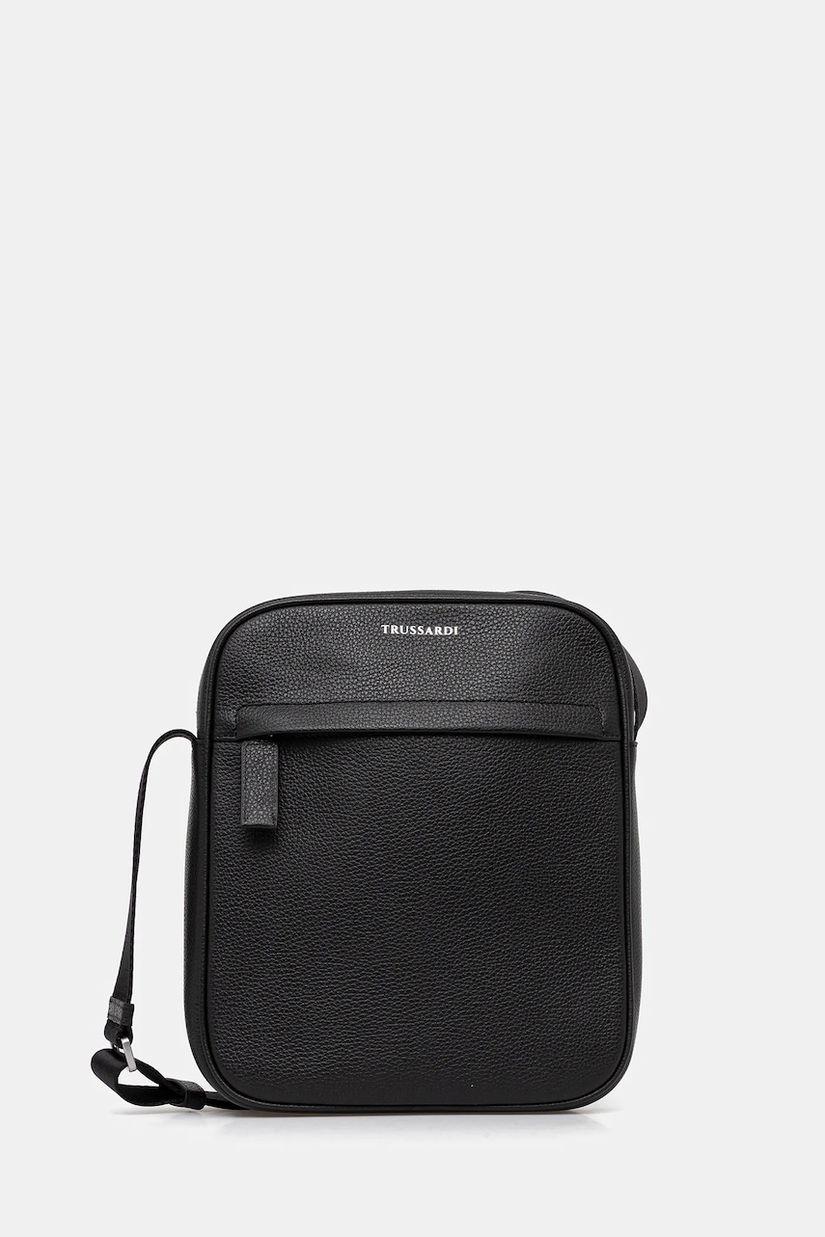 Trussardi borsetă de piele culoarea negru, Z590E005967N