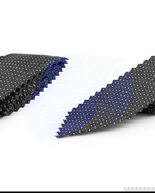 Eton cravată de mătase culoarea bleumarin, 100013833