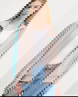 adidas Originals bluză Firebird culoarea maro, cu imprimeu, JX7864