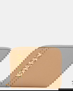 Dkny portofel de piele culoarea bej, R521KM25