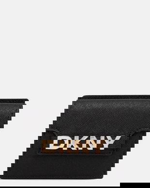 Dkny portofel de piele culoarea negru, R52ZKM22