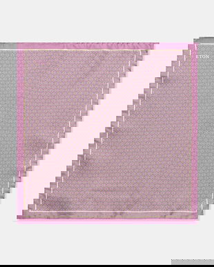 Eton batistă de buzunar de mătase culoarea roz, 100013720