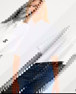 Kenzo cămașă din bumbac culoarea alb, cu guler clasic, relaxed, FF62CH2469LH