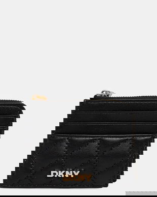 Dkny portofel de piele culoarea negru, R521KL12