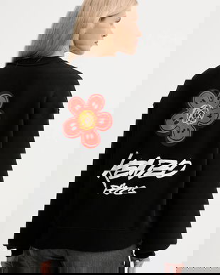 Kenzo hanorac de bumbac Kenzo x Futura culoarea negru, cu imprimeu, FF62SW4504MB