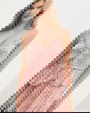 Morgan top culoarea portocaliu, cu imprimeu, CABIL.F