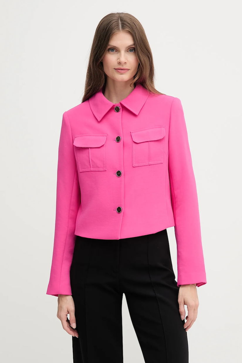 Dkny sacou culoarea roz, un singur rand de nasturi, uni, UD5J2035