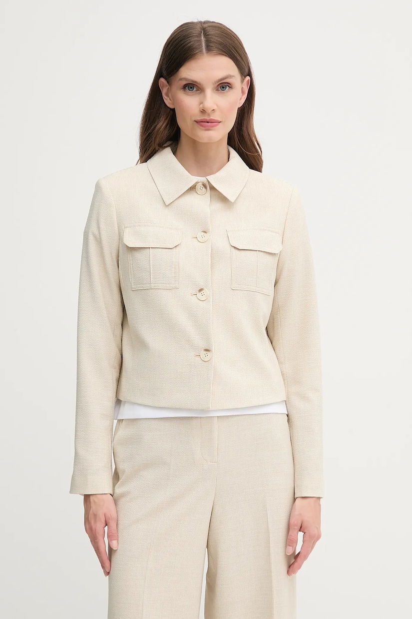 Dkny sacou culoarea bej, un singur rand de nasturi, UD5JS035