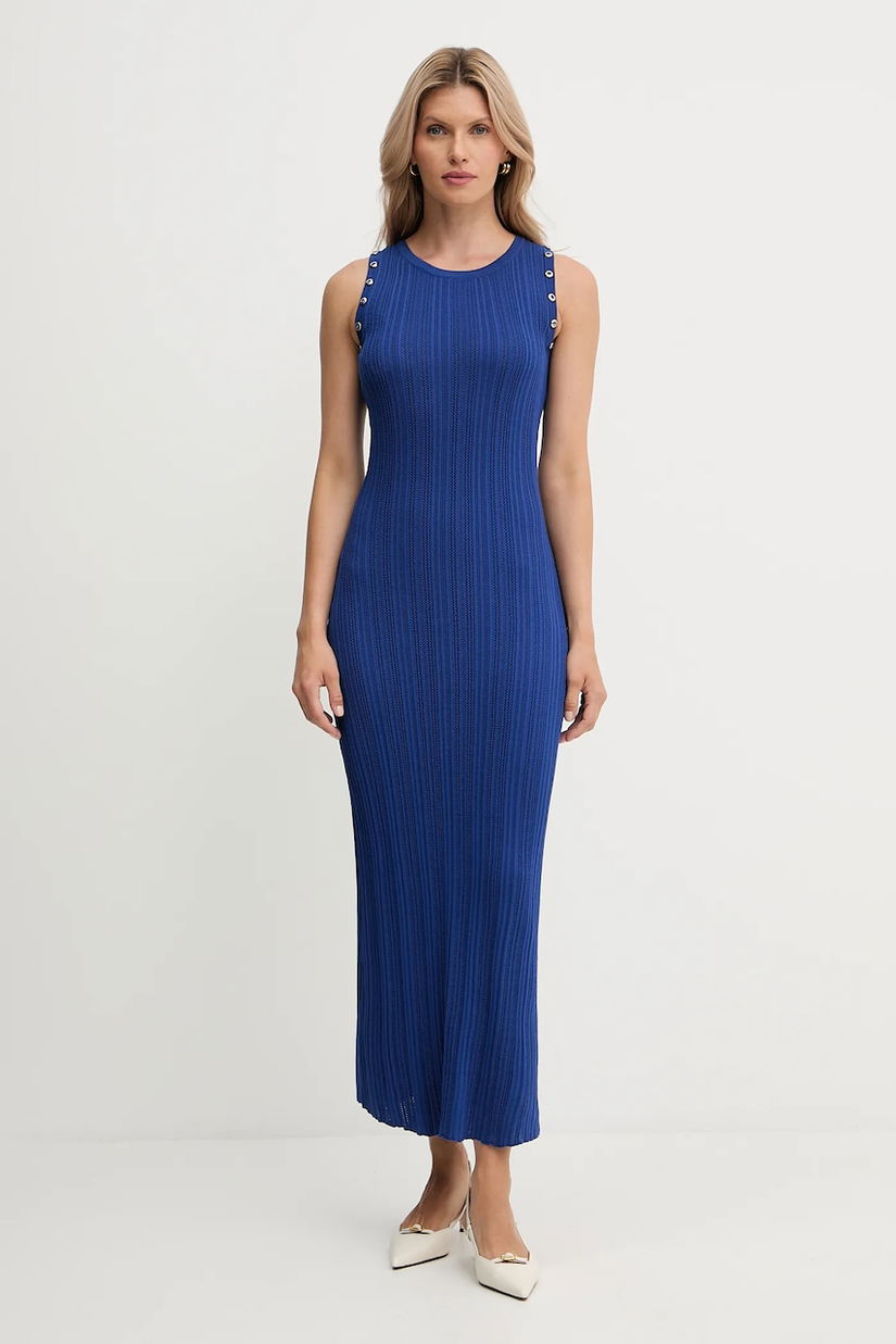 Morgan rochie culoarea bleumarin, maxi, mulata, RMBAHIA